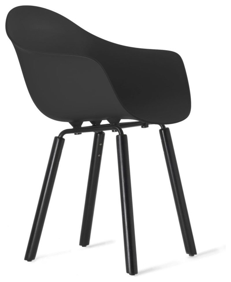 Ta Armchair, Yi Base Black Stained Oak/Cream Seat