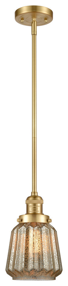 Chatham 1 Light Mini Pendant, Satin Gold, Mercury