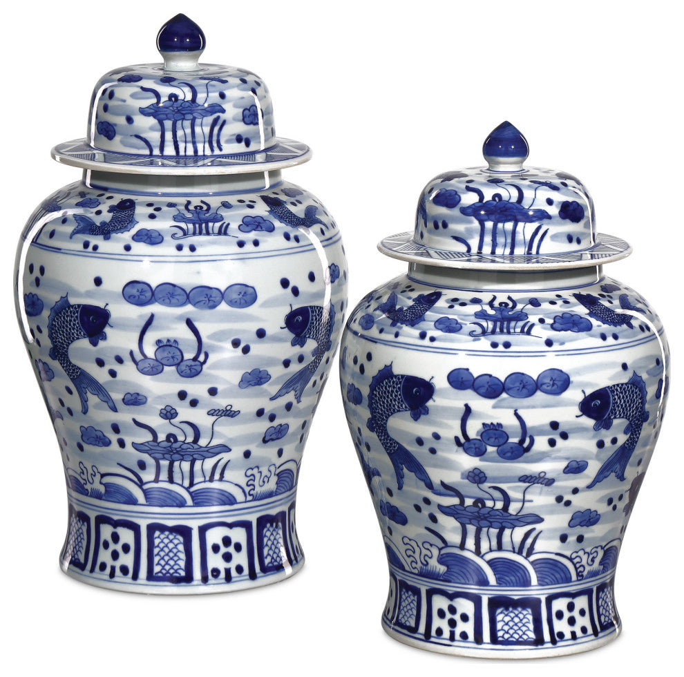 South Sea Blue and White Large Temple Jar