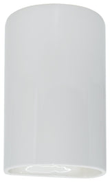 Ambiance, Small Cylinder, Open Top & Bottom, Outdoor, Wall Sconce, Gloss White