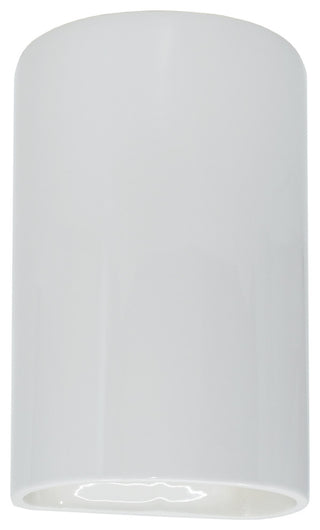 Ambiance, Small Cylinder, Open Top & Bottom, Outdoor, Wall Sconce, Gloss White
