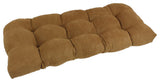 42"x19" U-Shaped Micro Suede Polyester Tufted Settee/Bench Cushion, Camel
