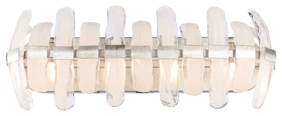 Vinchenzo 4-Light Aged Silver Bath Light, LED