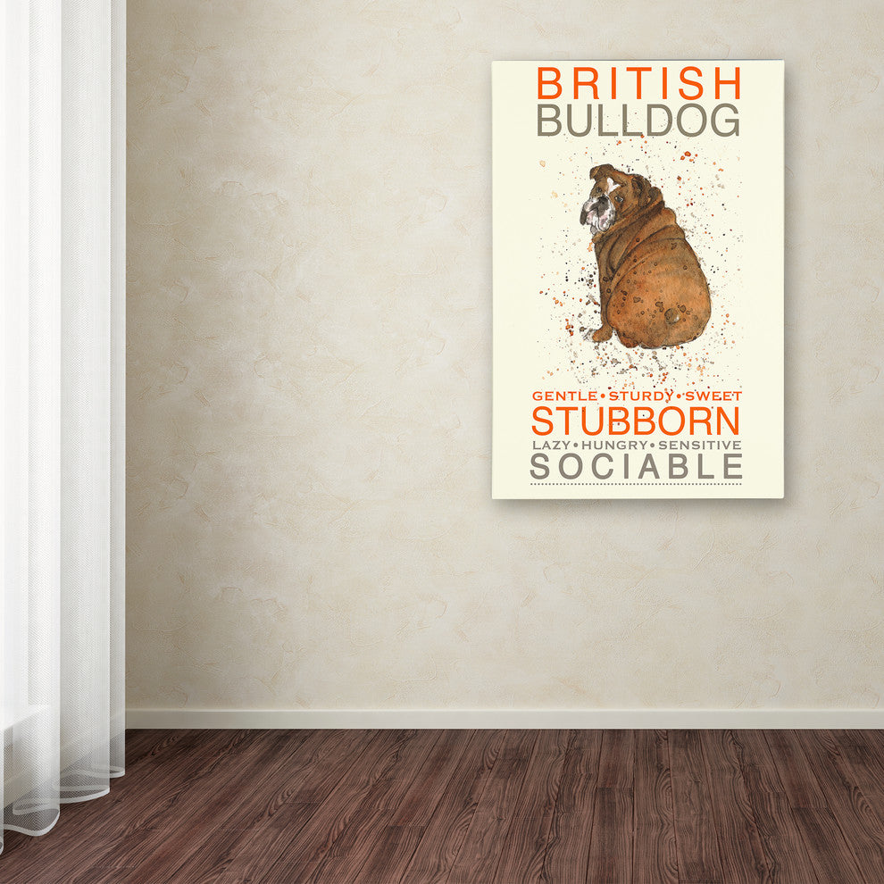 Michelle Campbell 'Bulldog Print' Canvas Art, 16" x 24"