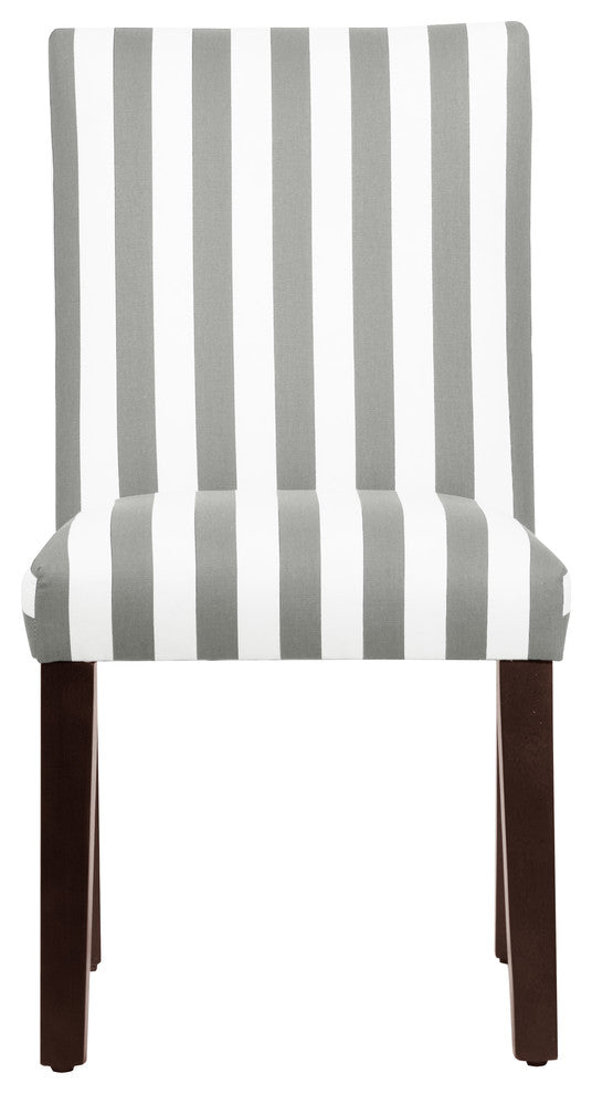 Hughes Dining Chair, Canopy Stripe, Storm and Twill