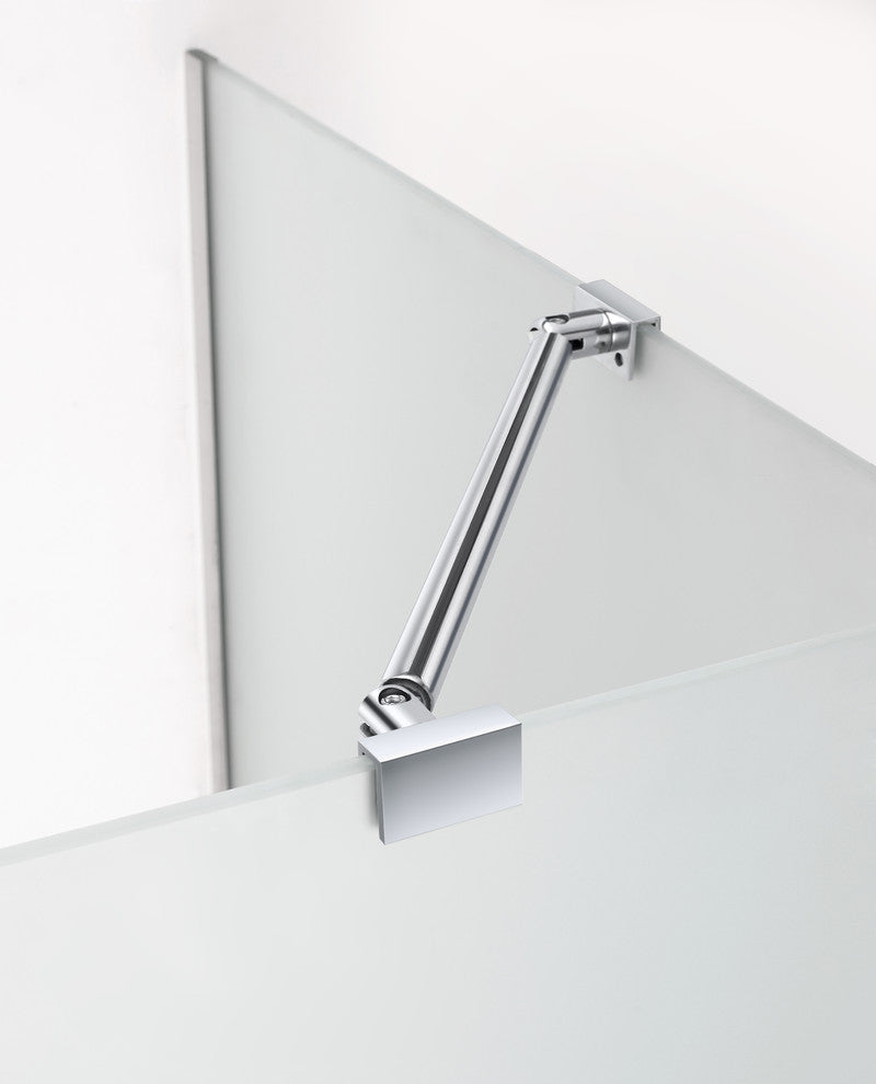 Merrick 34"-34.25"x72" Frameless Neo-Angle Shower Enclosure, Chrome, Chrome, 40