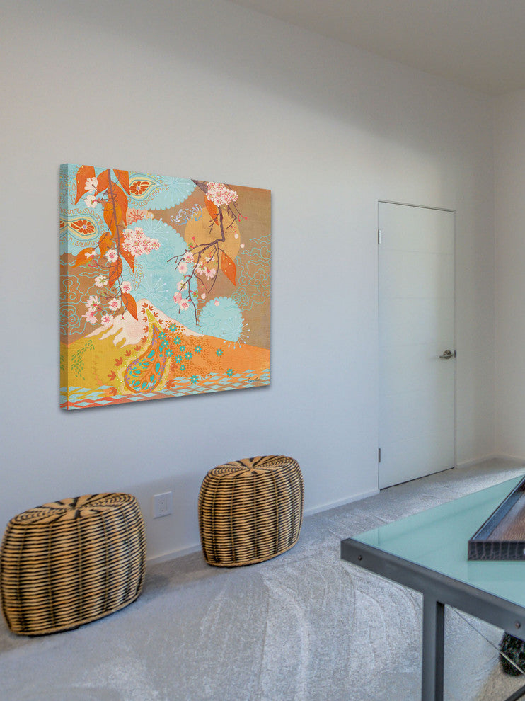 "Autumn Flowering Cherry II" Painting Print on Canvas by Evelia