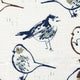 Bird Toile Regal Blue Chinoiserie 72" Shower Curtain Cotton Linen, Lined