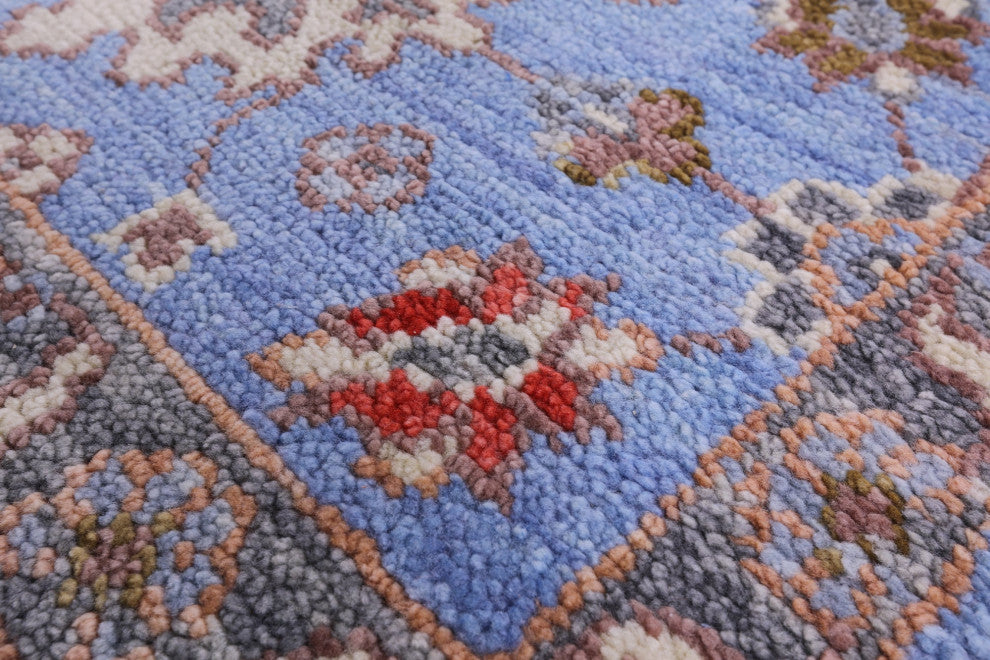 2' 7" X 8' 8" Runner Turkish Oushak Handmade Wool Rug - Q15486