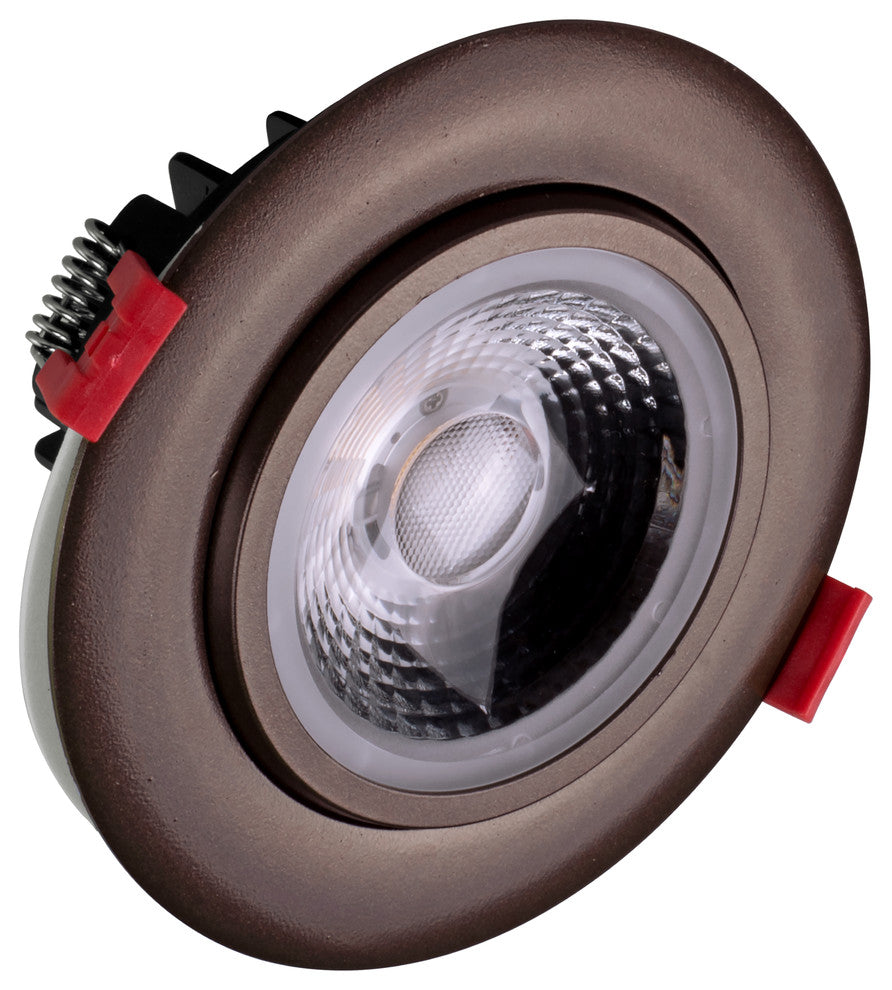 4" LED Gimbal Recessed Downlight, Oil-Rubbed Bronze, 3000k