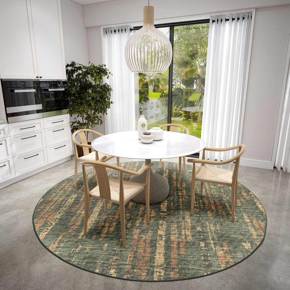 Dalyn Winslow WL6 Olive 8'x8' Round Rug