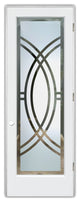 Interior Prehung Door or Interior Slab Door - Demi Circle - Primed - 24" x...