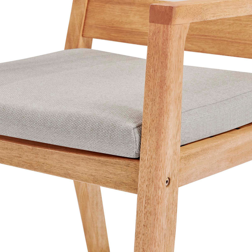 Portsmouth Outdoor Patio Karri Wood Armchair Set of 2 Natural Taupe