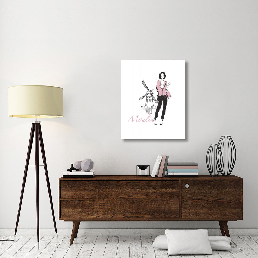 "French Chic IV Pink on White" Digital Paper Print by Avery Tillmon, 30"x37"