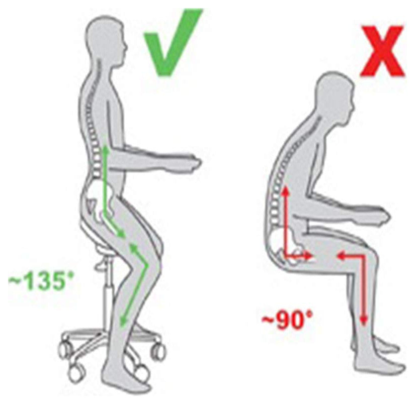 Ergonomic Task Mid Back Saddle Seat Side Office Chair, Beige