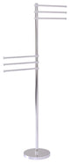 Towel Stand with 6 Pivoting 12" Arms, Polished Chrome