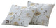Spring Flower Embroidery 2 Piece Pillow Shell Set, Gold, 20" X 20"