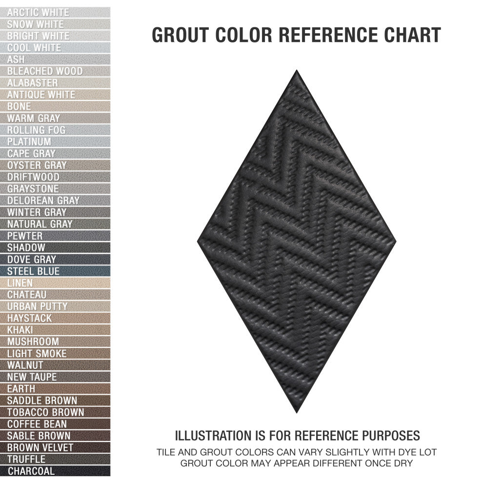 Rhombus Porcelain Tile, Black
