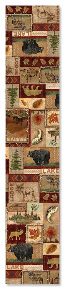 Laural Home Lodge Collage 13" X 90" Table Runner