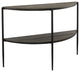 Ella 48" Half Round Tiered Entry Table - Cerused Ash