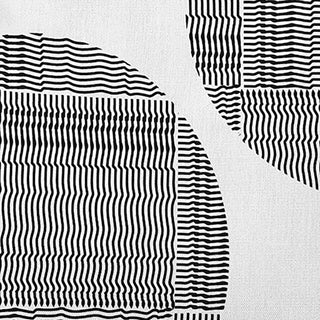 Circles and Squares Polyester Indoor Pillow, Raven Black, 14"x20"