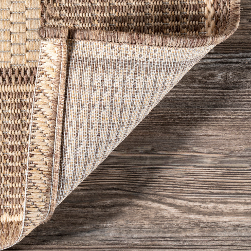 Nuloom Indoor/Outdoor Machine Made Area Rug, Beige 5'11"x9'