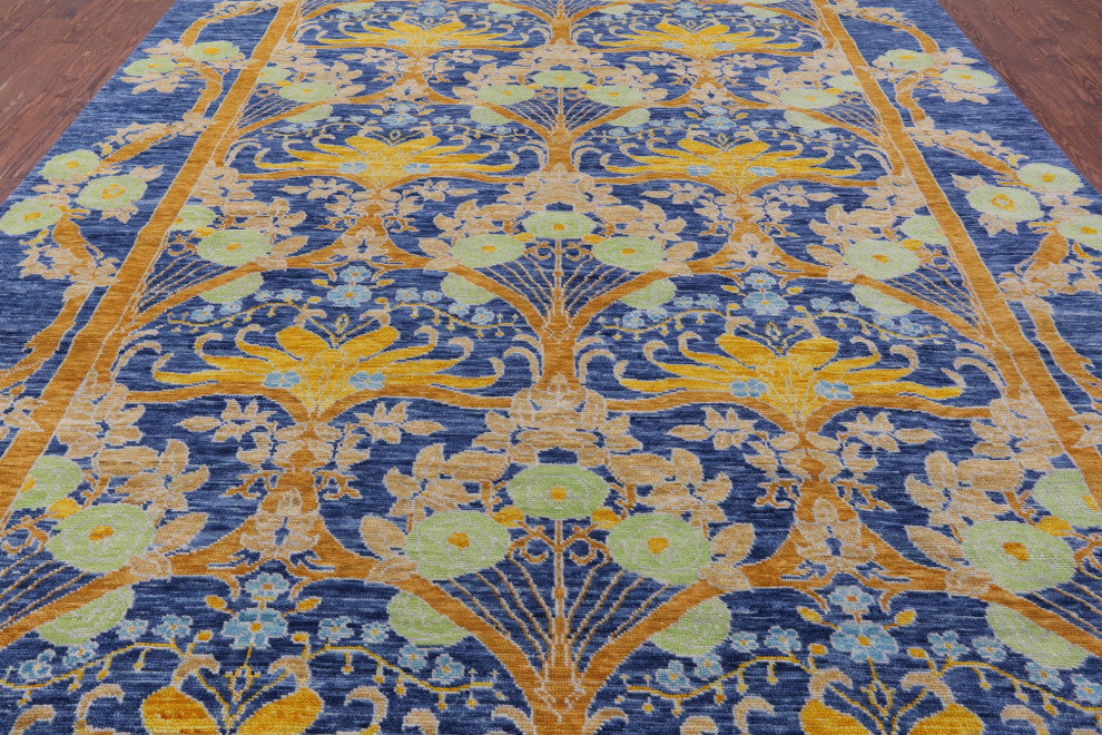 William Morris Hand Knotted Wool Rug 10' 0" X 13' 9" - Q13449