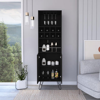 Zamna H Bar Cabinet-Black Wengue