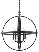 Capital Lighting 317542 4 Light 23"W Taper Candle Pendant - Matte Black