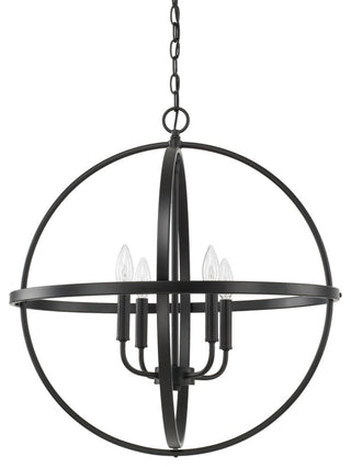 Capital Lighting 317542 4 Light 23"W Taper Candle Pendant - Matte Black