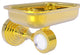 Pacific Grove Wall-Mount Soap Dish Holder with Groovy Accents, Polished Brass