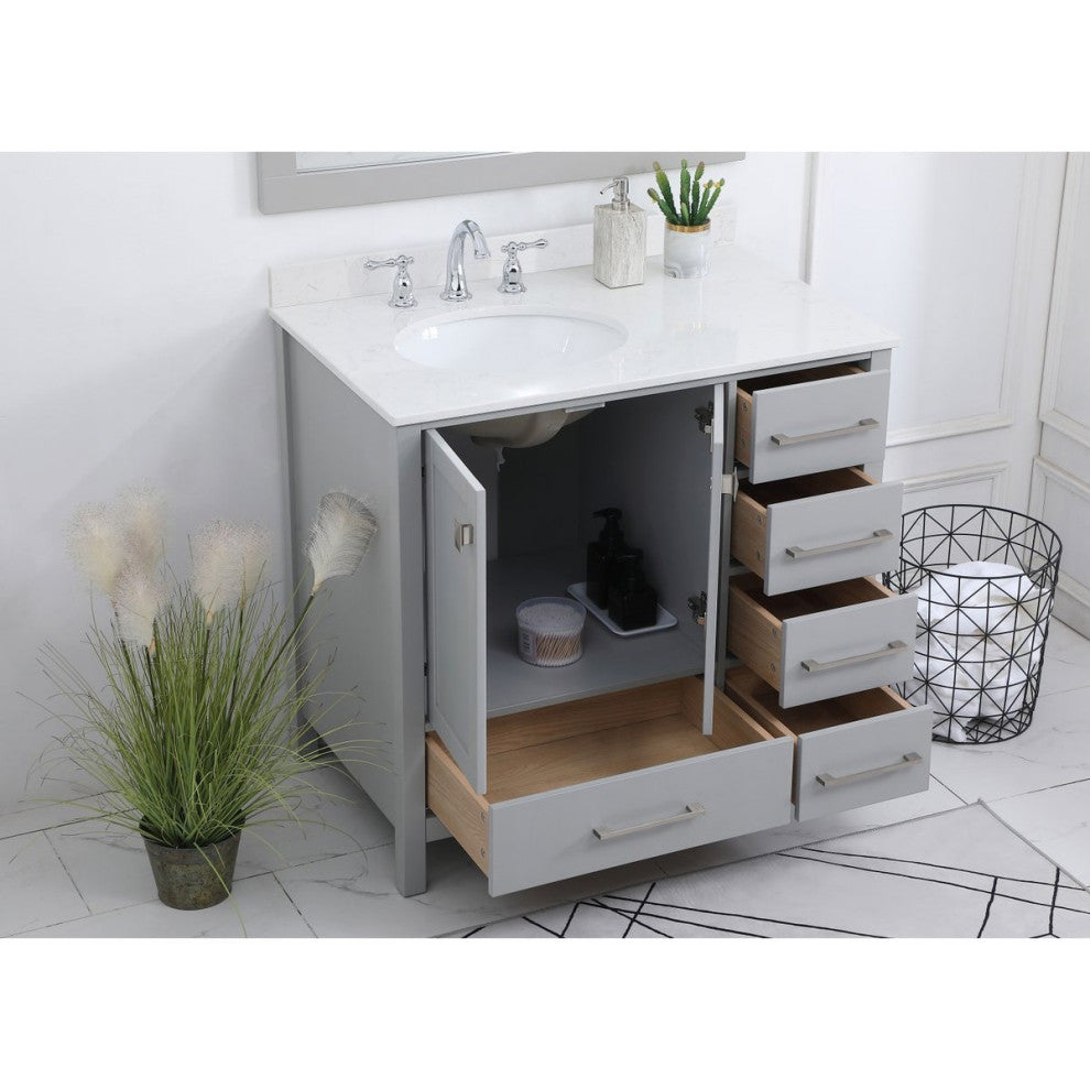 Elegant Decor Irene Bathroom Vanity Gray