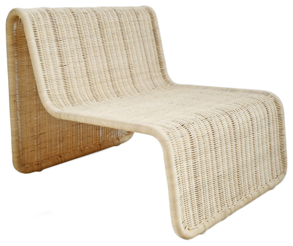 Raw Wicker Wide Mod Chair