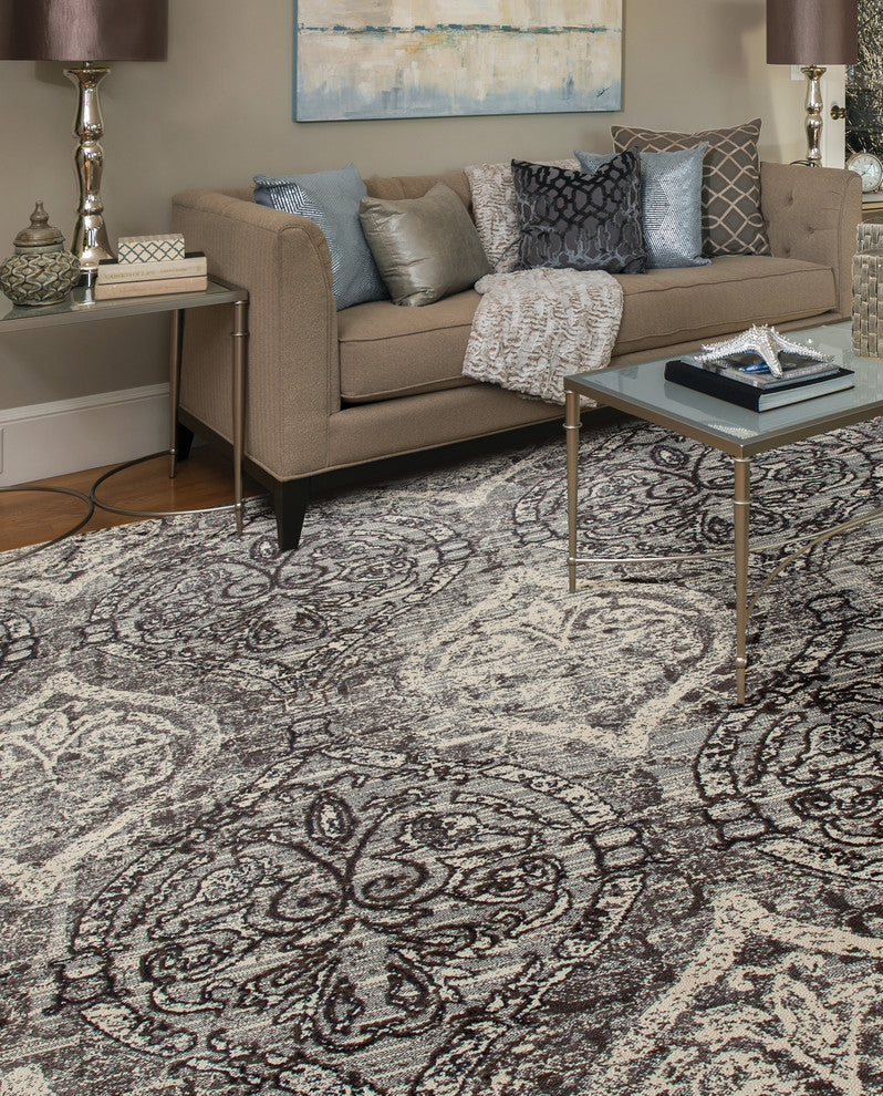 Karelia Elizabeth Rug, Mushroom Brown, 2'7"x8'1" Runner