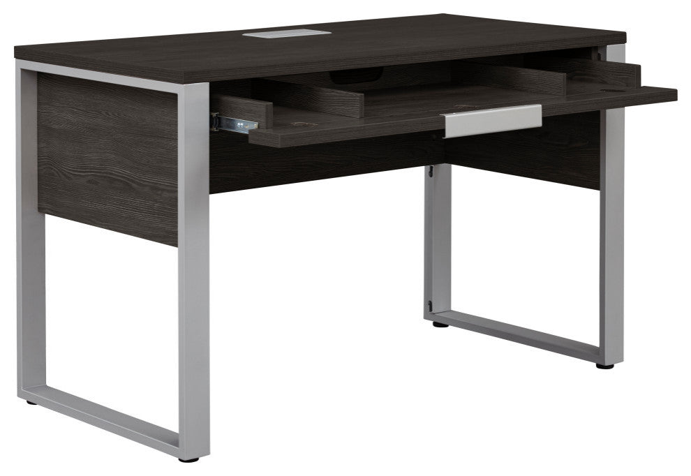 K150 Home Desk 47x24", Gray, Espresso
