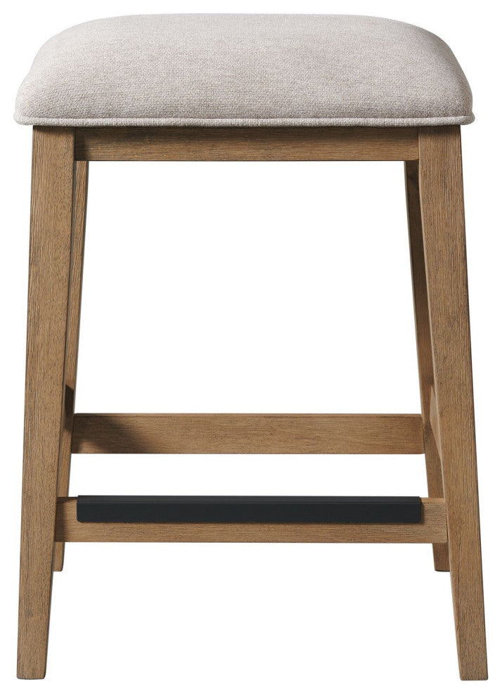 Landmark Backless Stool, Weathered Oak, Set of 2