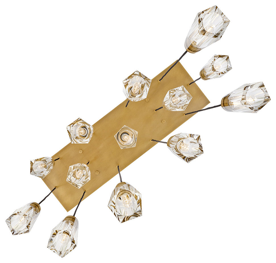 Fredrick Ramond Cosette Medium Thirteen Light Linear, Heritage Brass