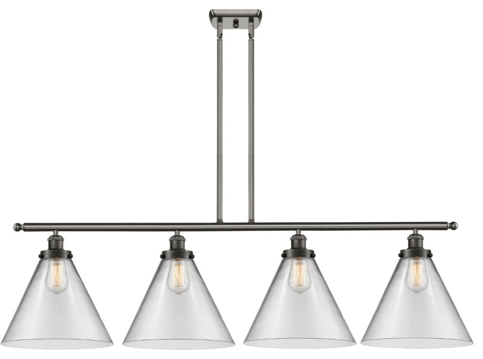Innovations 916-4I-OB-G42-L Cone 12" 4 Light Island Light, Oil Rubbed Bronze