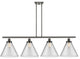 Innovations 916-4I-OB-G42-L Cone 12" 4 Light Island Light, Oil Rubbed Bronze