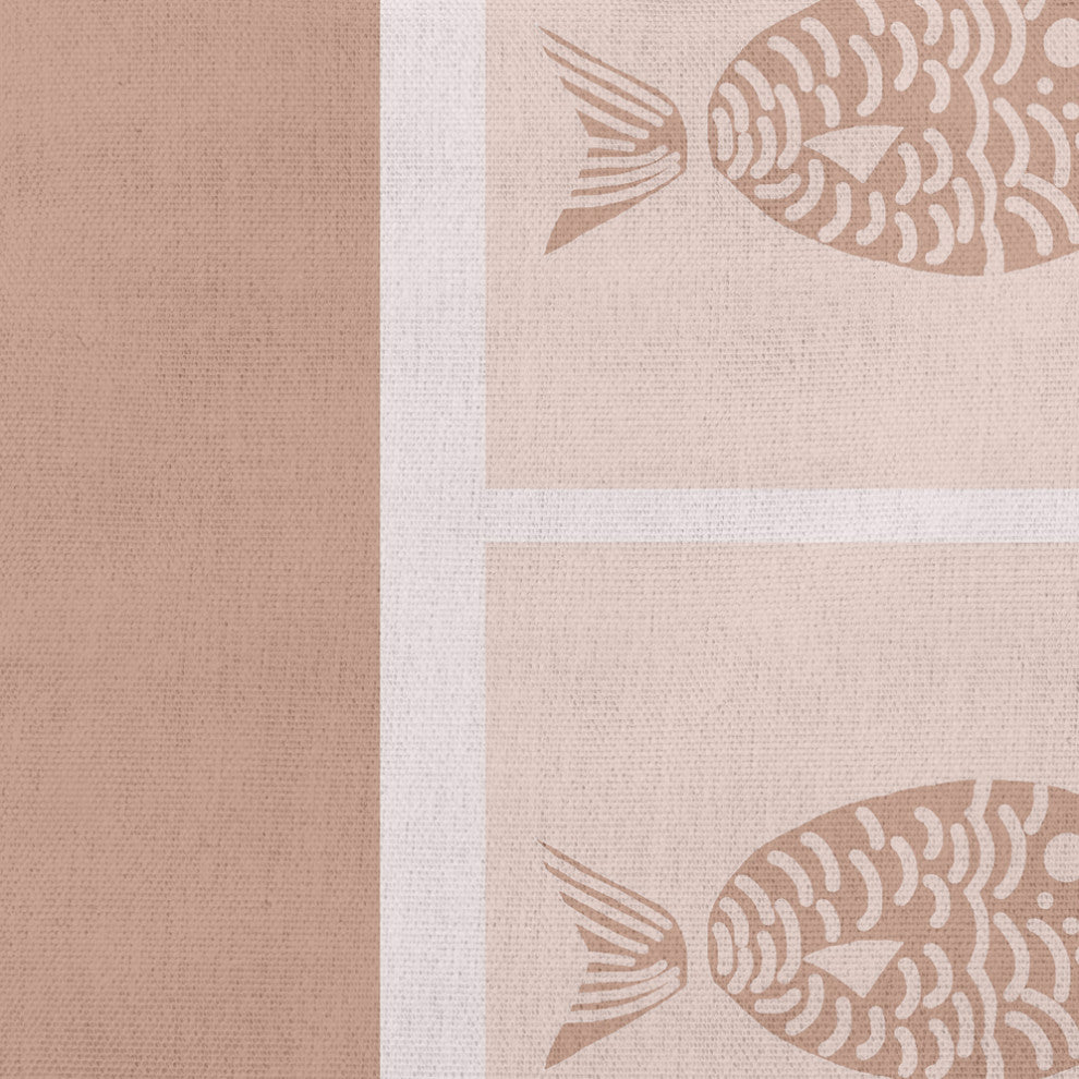 20x20" Fish Chips Nautical Decorative Indoor Pillow, Mauve
