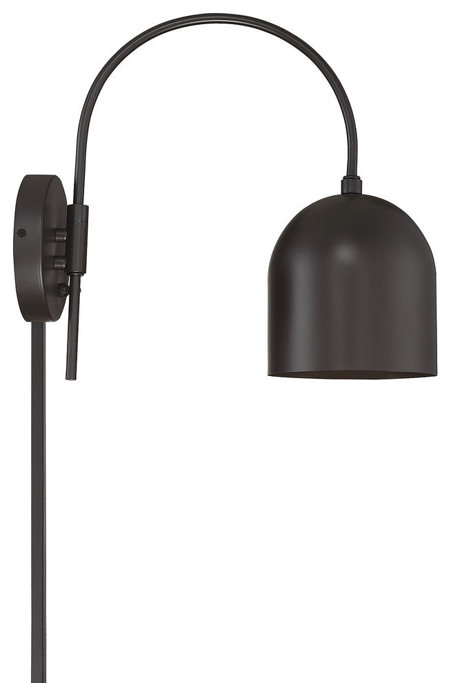 1-Light Adjustable Wall Sconce, Bronze