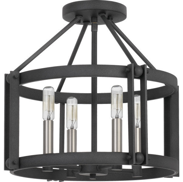 Quoizel Victor Four Light Semi-Flush Mount VC1716MB