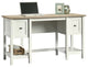 Cottage Desk, Double Pedestal Design With Drawers & Open Shelves, Soft White