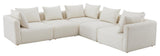Hangover Cream Boucle 5-Piece Modular L-Sectional - Cream