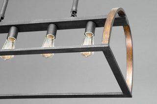 Progress Lighting 4-60W Medium Linear Chandelier, Gilded Iron