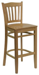 Flash Furniture Hercules 30" Vertical Slat Back Bar Stool in Natural