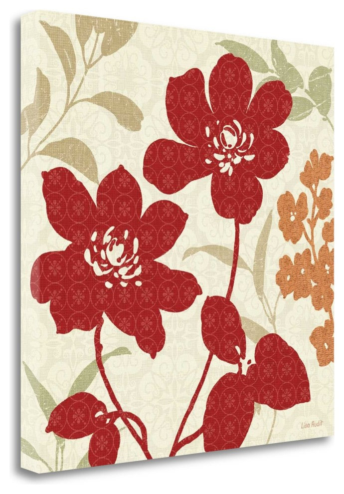 "Floral Shadows I" By Lisa Audit, Giclee Print on Gallery Wrap Canvas