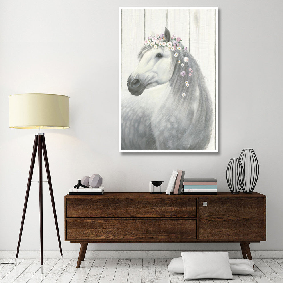 "Spirit Stallion II on Wood no Lace" Digital Paper Print by James Wiens, 42"x62"