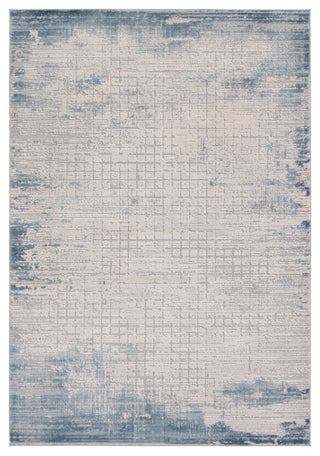 Chamisa Abstract Cream/ Blue Area Rug 7'10"X10'
