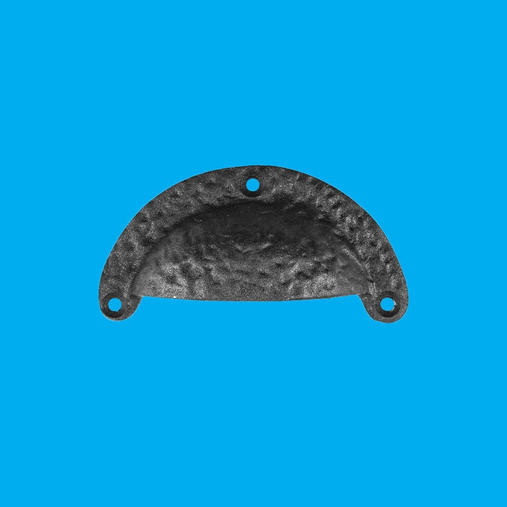 Renovators Supply Black Wrought Iron Cabinet Drawer Cup Bin Pull Cabinet Knobs